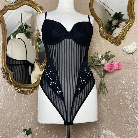 Vintage Black Coquette Lolita Lingerie Mesh Vampire Depop