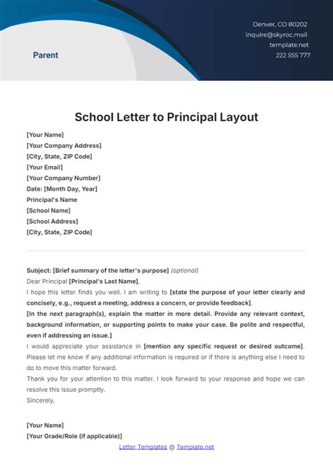 school letter templates editable  printable