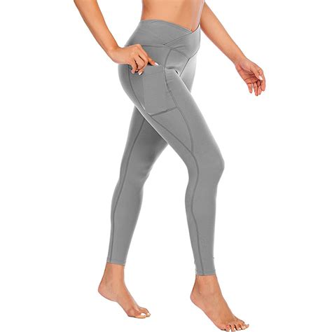 VBARHMQRT Women S Yoga Pants Flare Leg Workout Out Pocket Leggings