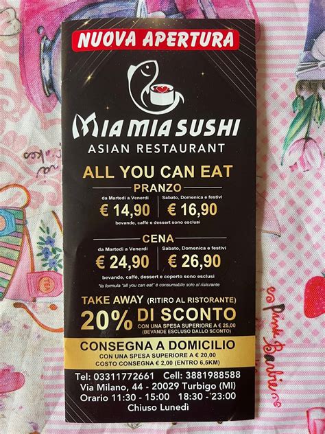 Menu Da Mia Mia Sushi Ristorante Turbigo