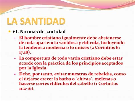 La Santidad Ppt