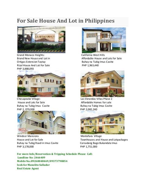 House and lot in philippines for sale