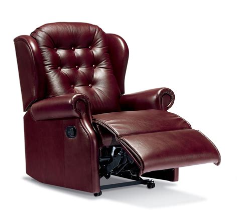 Lynton Small Leather Recliner - Sherborne Upholstery