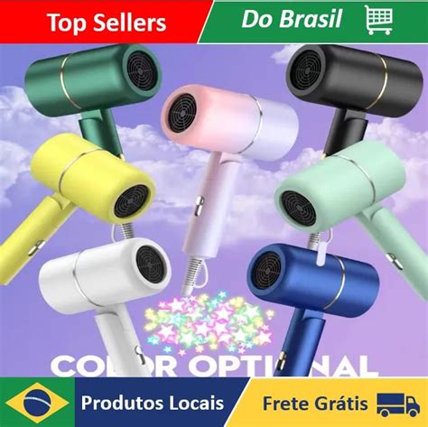 Secador De Cabelo Mini Portátil Dobrável simplemente para Viagem 110V