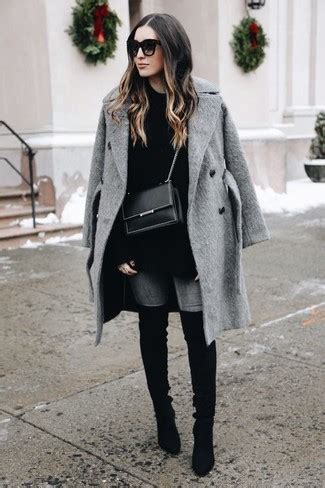 Un Manteau Porter Avec Un Jean Skinny Gris Ans Tenues Et