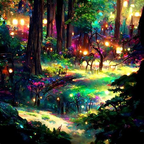 Magical Enchanted Forest Fairytale Fantasy Watercolor Gamer