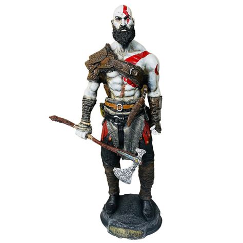 Boneco Kratos Grande Cm God Of War Resina Estatueta Shopee Brasil