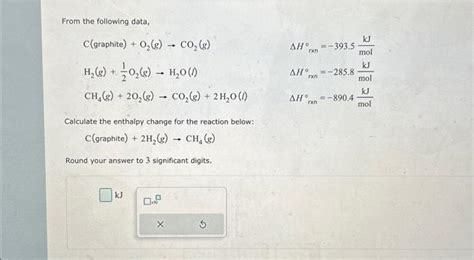 Solved From The Following Data C Graphite O2 G→co2