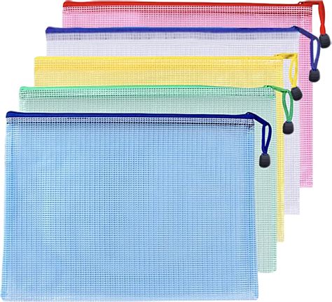 Zip Wallets A4 Document Folder File Zipper Bags Plastic Wallets Folder