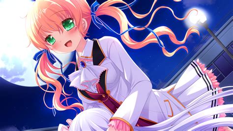 Blonde Hair Elaria Astraea Game Cg Green Eyes Hhg Megami No Shuuen Long Hair Miyasu Risa Moon