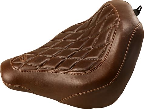 Mustang Tripper Brown Diamond Solo Seat For 2018 2021 Harley Street Bob