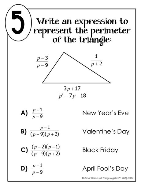 Rational Expressions Applications Math Lib Activity - All Things Algebra®