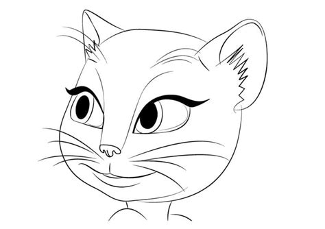 Angela 2 Para Colorir - Angela Coloring Pages Tom Talking Para Colorear Dibujos Gato Friends ...