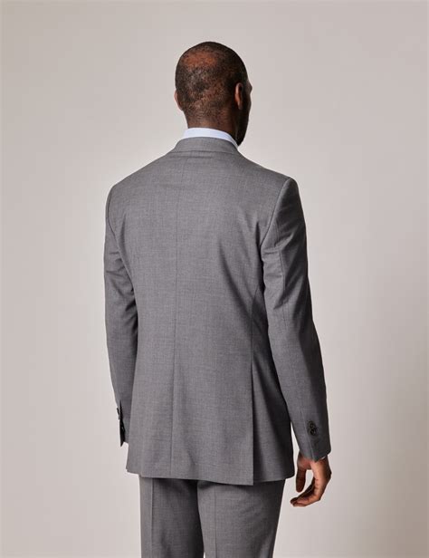 Grey Piece Slim Fit Stretch Suit Hawes Curtis