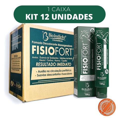 Fisiofort 12und Pomada Massageadora Relaxamento Muscular Dores