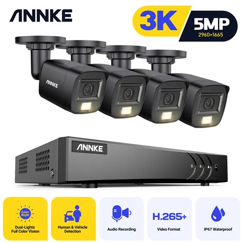 ANNKE Sistema De Seguridad Para El Hogar De 8 Canales Kit De