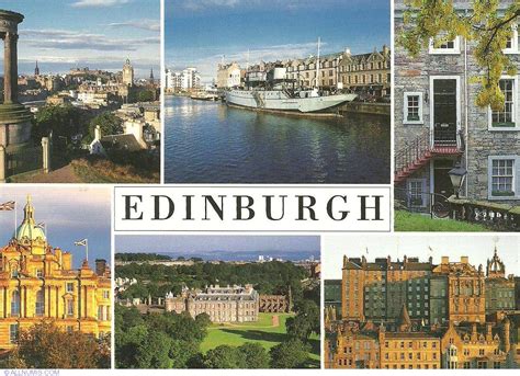 Edinburgh City View Scotland Tourist Great Britain And Uk