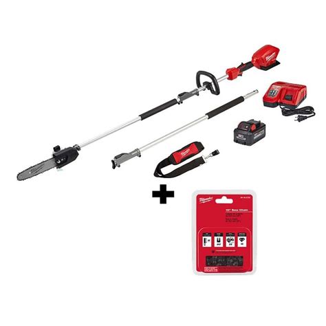 Milwaukee M18 Fuel 10 In 18 Volt Lithium Ion Brushless Cordless Pole Saw 16 In Chainsaw Combo