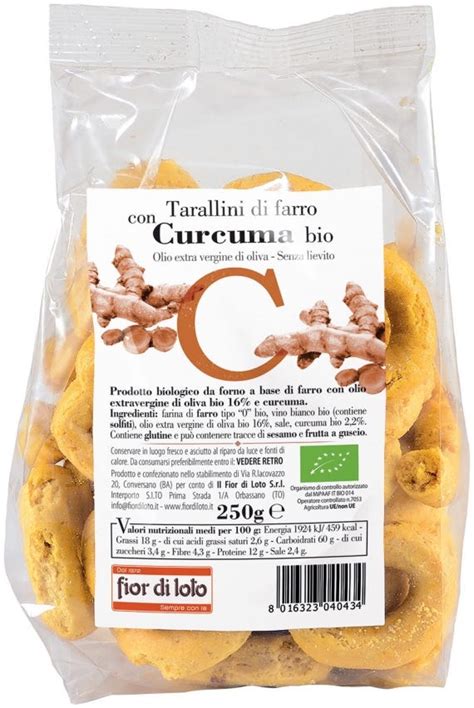 Tarallini Di Farro Con Curcuma Fior Di Loto Agricoltura Biologica