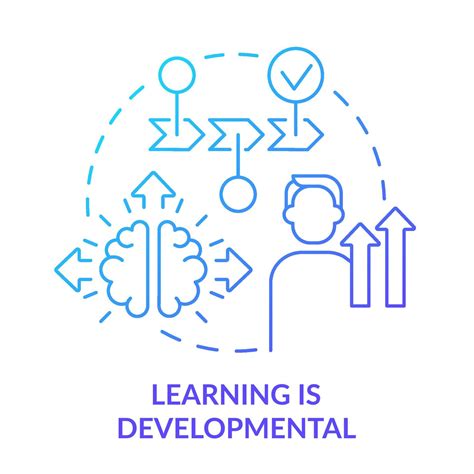 Learning Is Developmental Blue Gradient Concept Icon Cognitive Process