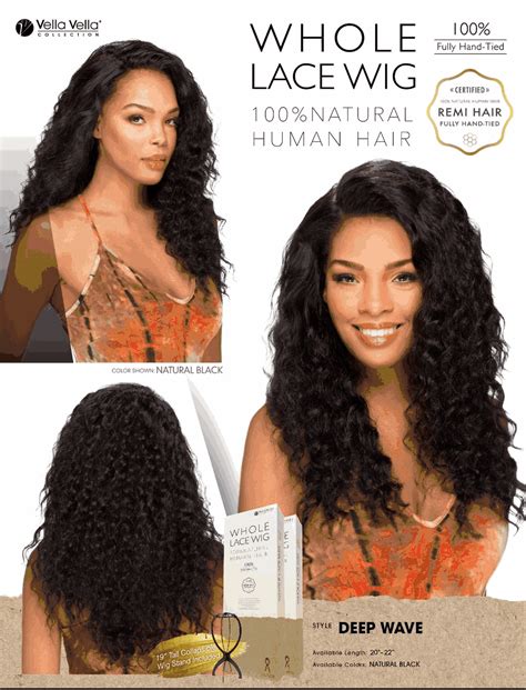 Sensual Vella Vella 100 Fully Hand Tied Whole Lace Wig 100 Natural