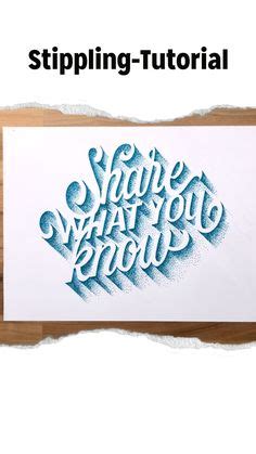 Id Es De Stippling Lettering Effet Pointillisme En