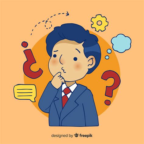 Concepto De Pensar Dibujado A Mano Vector Premium