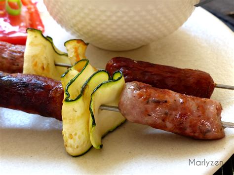 Brochettes De Chipo Merguez Et Riz Pilaf Aux Champignons Voir