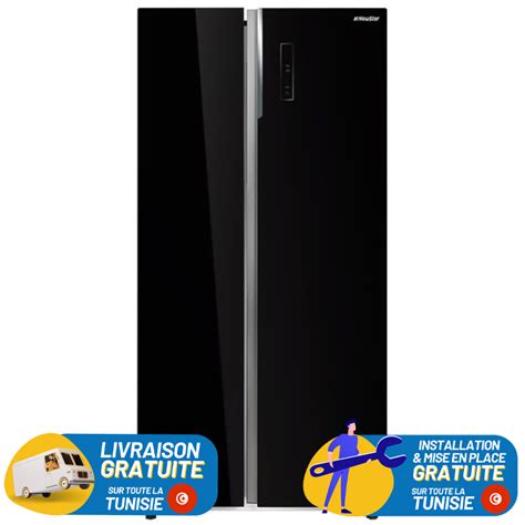 Réfrigérateur NewStar Side By Side NoFrost 560 Litres Noir