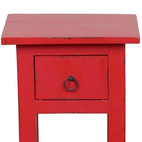 Cottage Side Table – Antique Red - Sunset Trading
