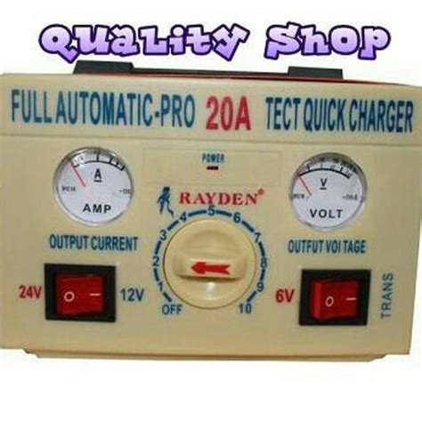 Jual CHARGER AKI RAYDEN 20 AMPERE 12V 24V Baru Full Otomatis