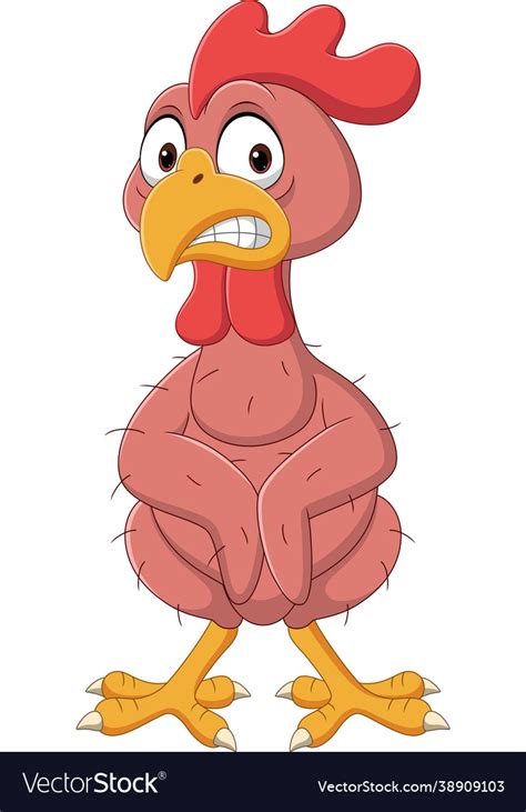 Cartoon Funny Turkey Bird Naked Royalty Free Vector Image