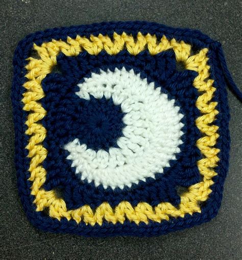 Crescent Moon Square Pattern By Trish Rice Granny Square Crochet