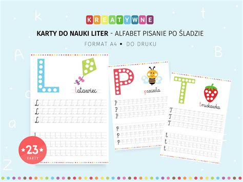 Alfabet Pisanie Po Ladzie Karty Pracy Do Druku