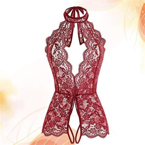 1PC Sexy Lace Lingerie Backless Joint Underwear Seductive Bind Flirting Clothing Supply For
