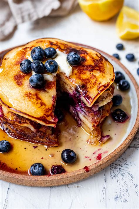 Gluten Free Lemon Blueberry Mochi Pancakes Cooking Therapy