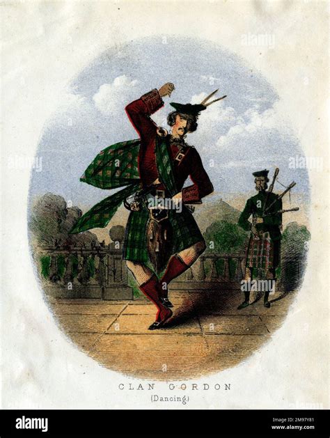 Scottish Types Scottish Dancing Clan Gordon Stock Photo Alamy