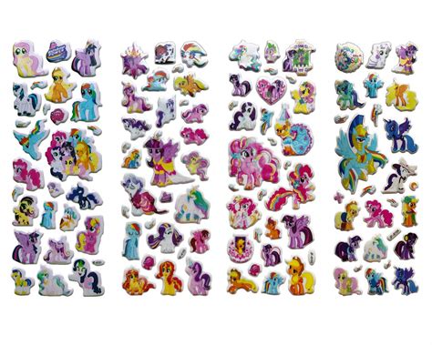 Buy My little Pony Stickers︙200 Puffy Stickers︙8 Sheets Party Favors︙Kids’ Favorite 3D Cute ...