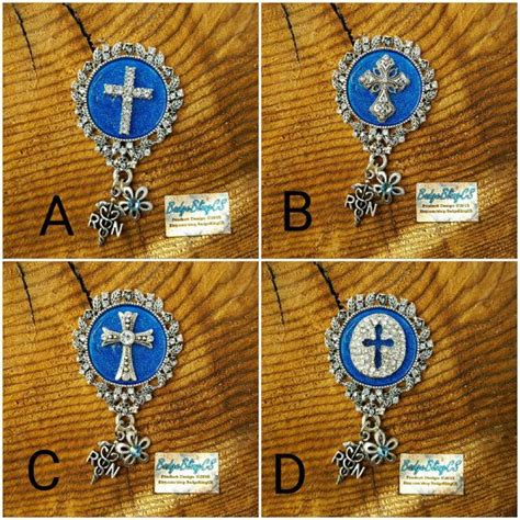 Cross Badge Reel Holder Clip Filigree Cross Christian Gifts Etsy