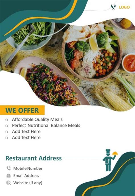 Creative Restaurant Menu Design Four Page Brochure Template