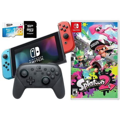 Nintendo Switch Splatoon 2 Pro Controller Aim Bundle Splatoon 2 32gb