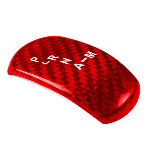 Red Carbon Fiber Gear Shift Knob Cover Trim For Nissan Gtr R