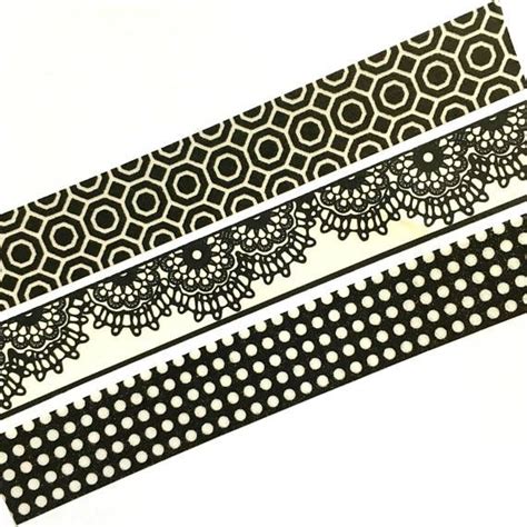 Washi Tape Black White Lace Art Deco Dots For Lace Art Washi Tape