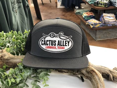 Cactus Alley Flank Rope Patch 7 Panel Snapback Hat EZN Outfitters