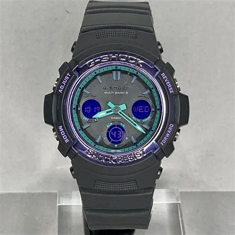 Yahoo オークション 極美品G SHOCK AWG M100SBL 1AJF タフソーラー