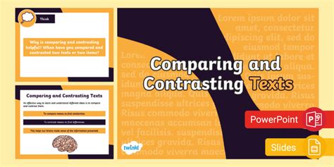 Compare And Contrast PowerPoint Google Slides Twinkl