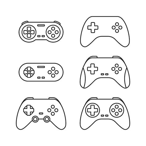 Premium Vector Set Of Gamepad Icon Vector Illustration Joystick On