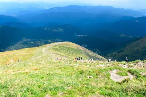 Way To Hoverla The Highest Ukrainian Carpathian Mountain In Cloudy