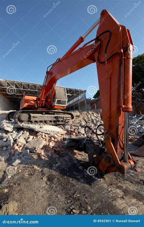 Excavator Demolition stock image. Image of tractor, earth - 8942901