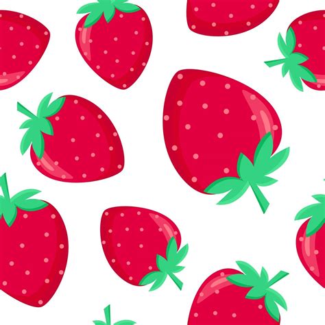 Seamless Pattern With Strawberries Vector Illustration 2921362 Vector